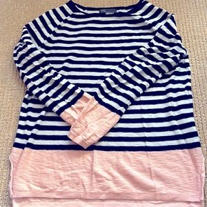 Vince lightweight striped sweater 100% cotton, XXS, EUC